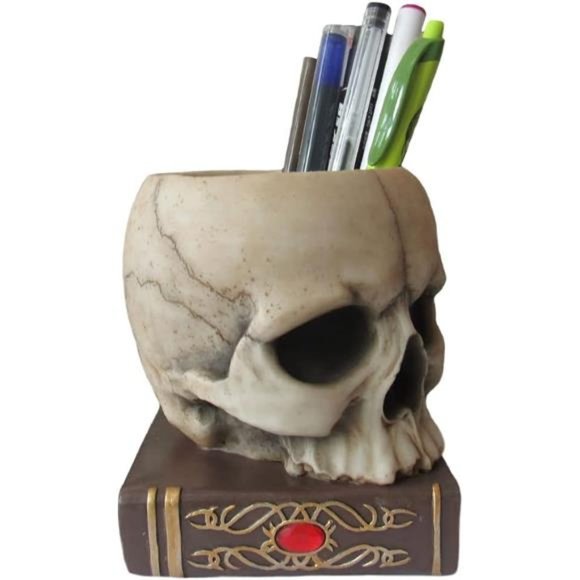 Skull Pen Holder For Your Home and Office Décor for Party Decorations - Picture 5 of 6